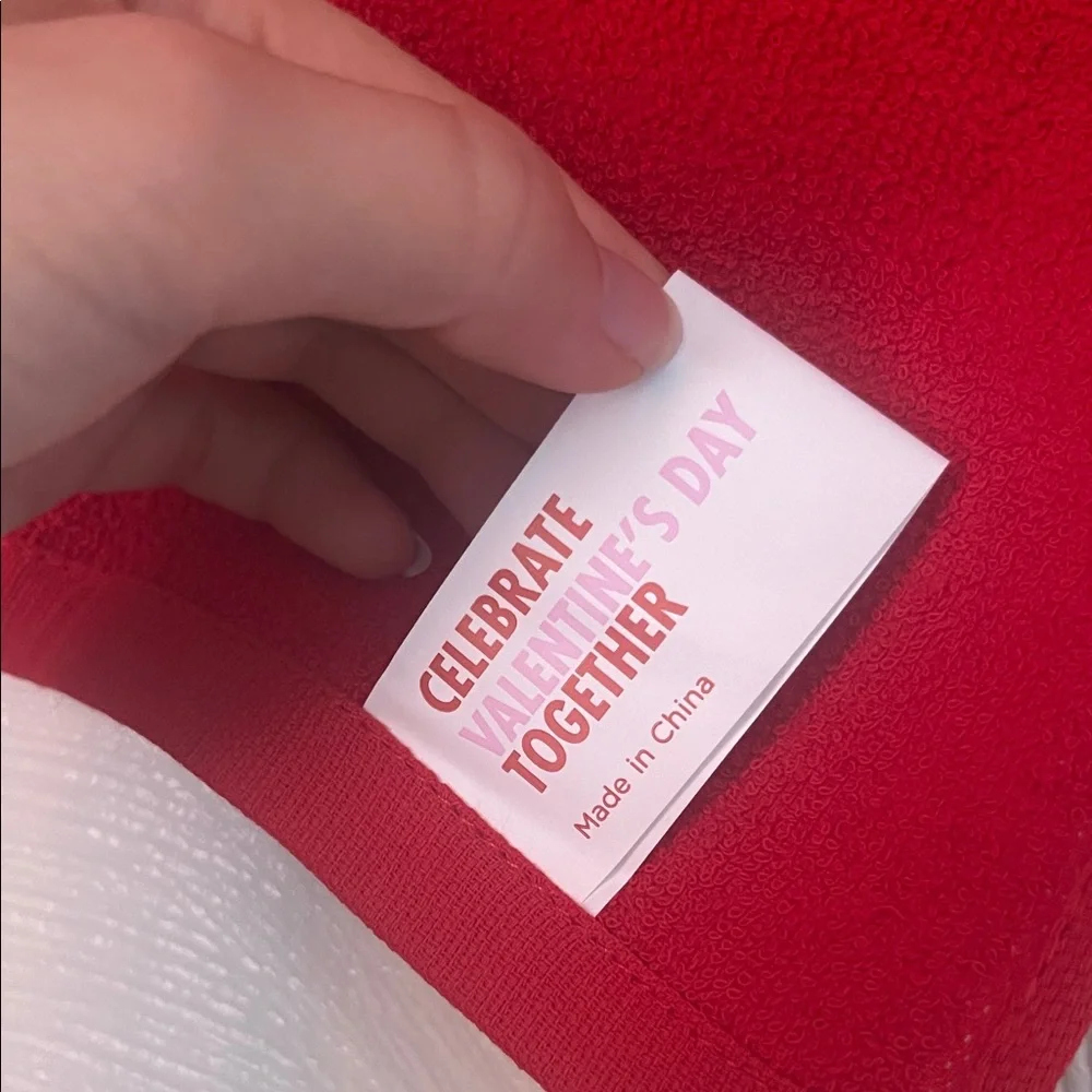 Kohl’s Red Towel with Rainbow Heart